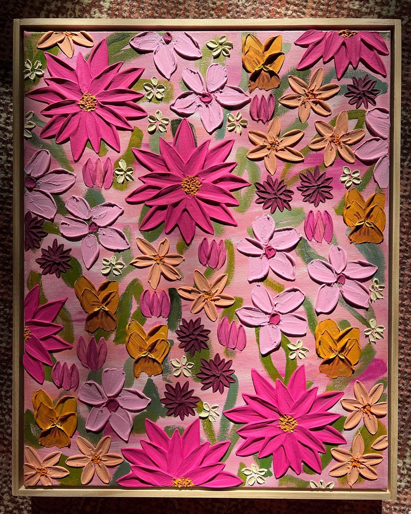 Walking in flowers (50cm x 40cm)